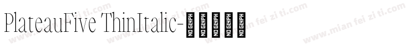 PlateauFive ThinItalic字体转换